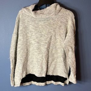 Eileen Fisher Funnel Neck Sweater Organic Cotton Medium
